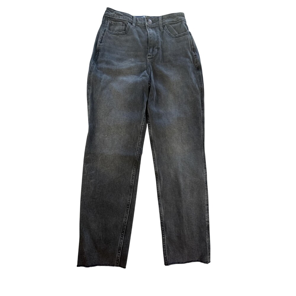Hollister Jeans Womens 0 Charcoal Wash Ultra High-Rise Mom Stretch Denim 24x25